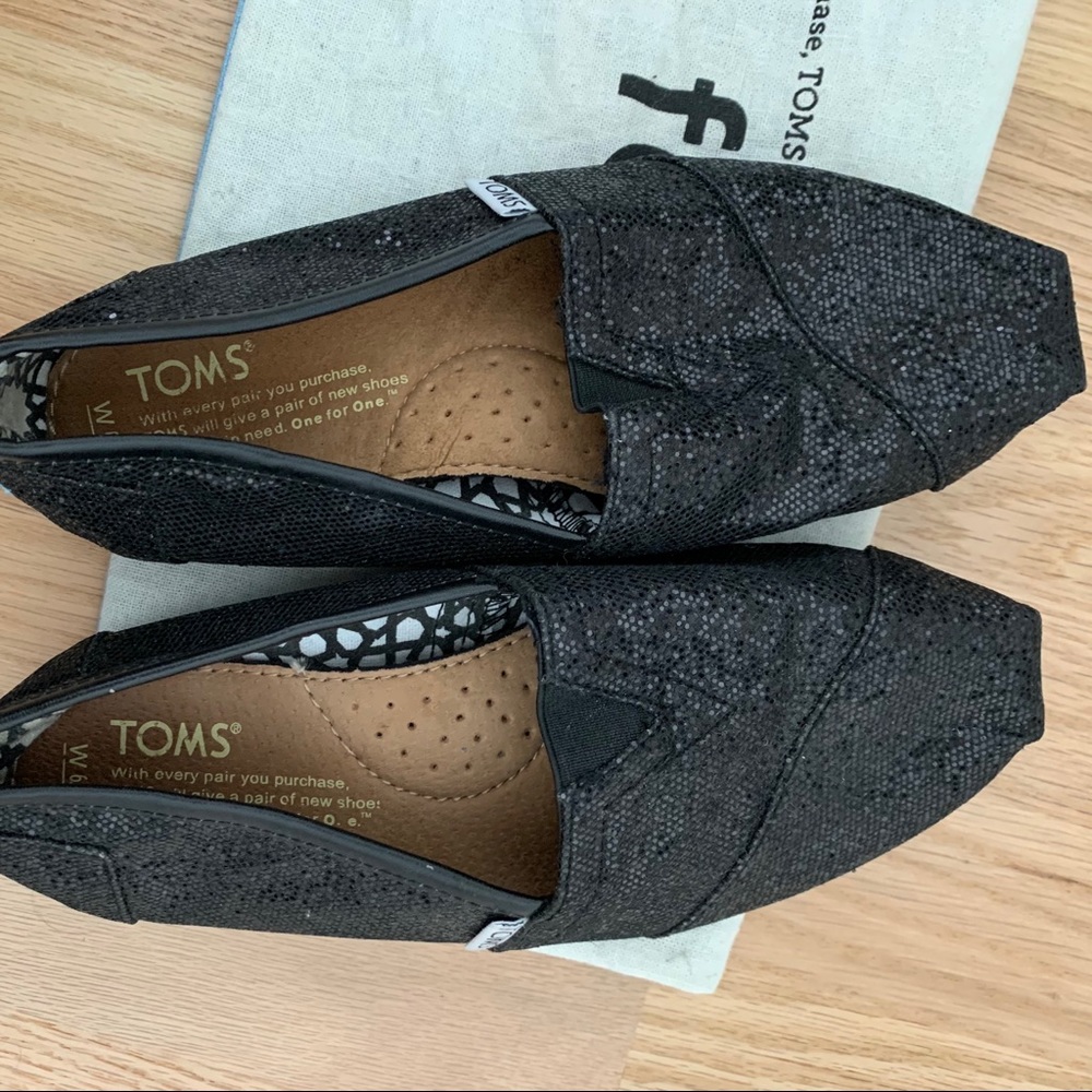 Glittery Tom shoes 6.5. Gently used